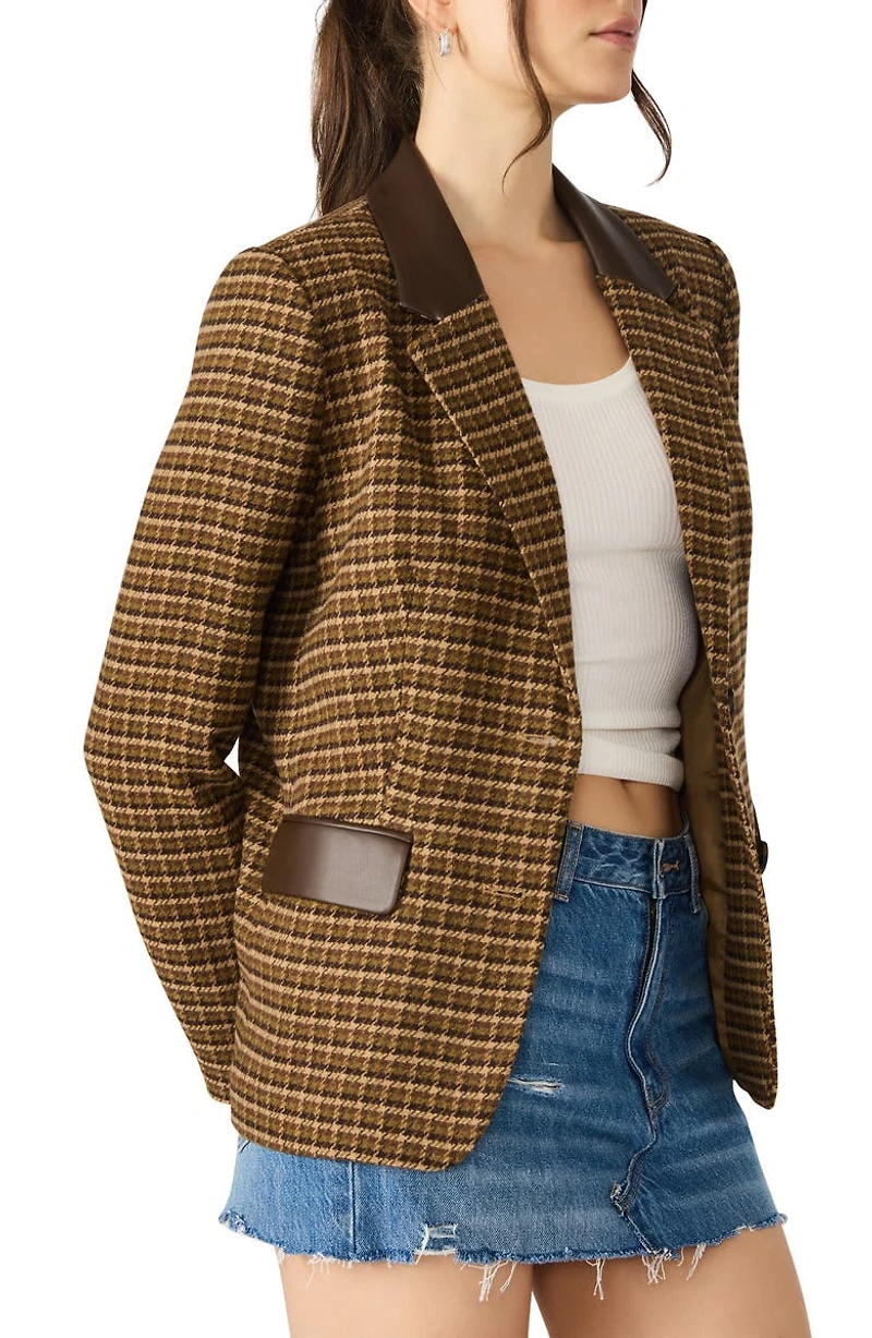 Plaid Boyfriend Blazer