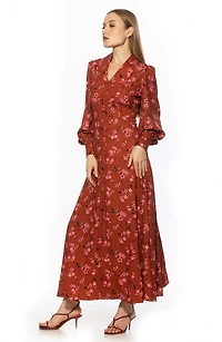 Kate Collared Long Sleeve Maxi Dress