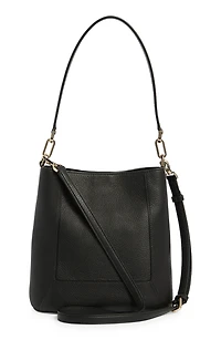lena pebbled leather bucket bag