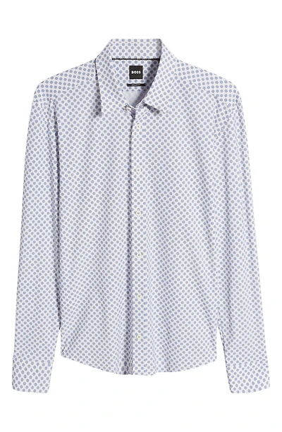 Liam Regular Fit Geometric Print Button-Up Shirt