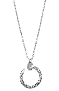 Cubic Zirconia Nail Pendant Necklace