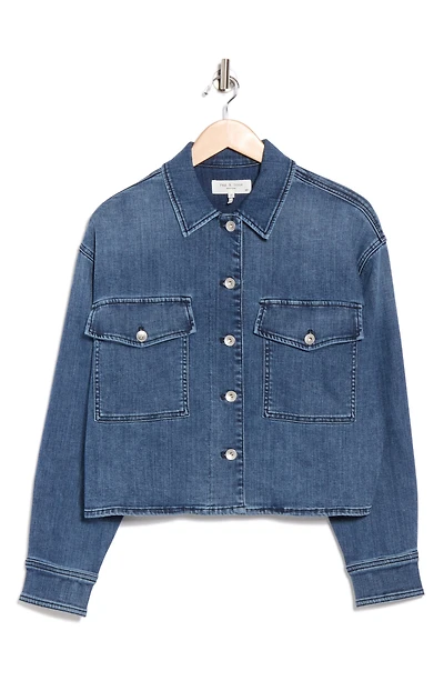 Jayde Crop Denim Shirt Jacket