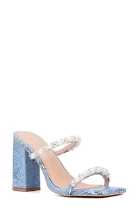 Calissa Imitation Pearl & Rhinestone Embellished Sandal