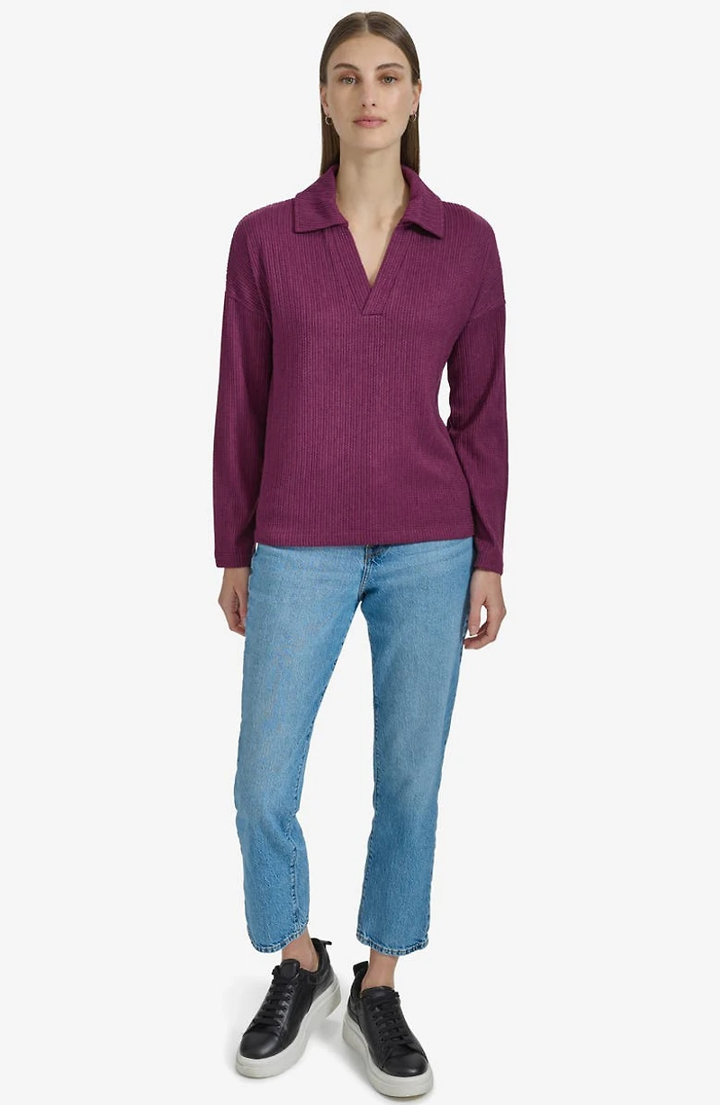 Long Sleeve Polo Sweater