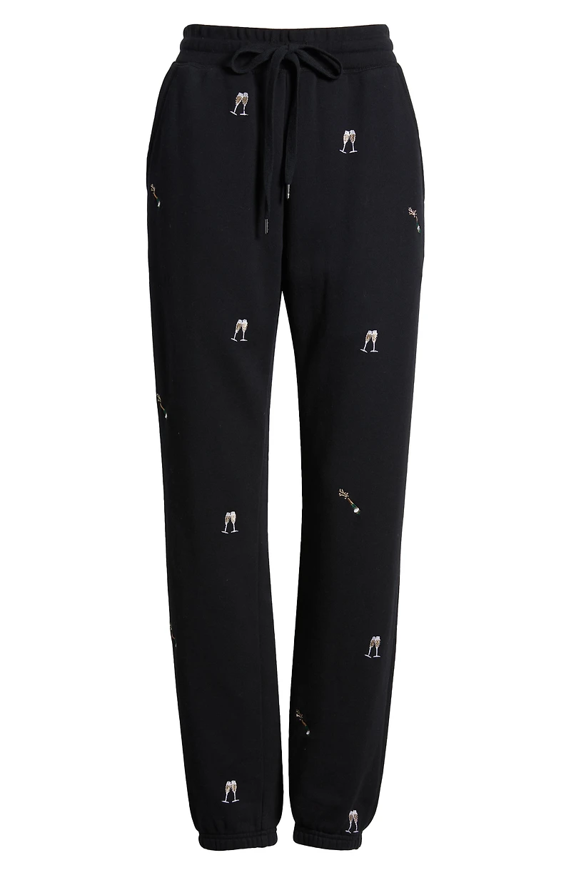 Kingston Champagne Embroidery Cotton Joggers