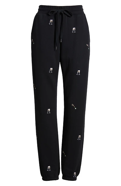 Kingston Champagne Embroidery Cotton Joggers
