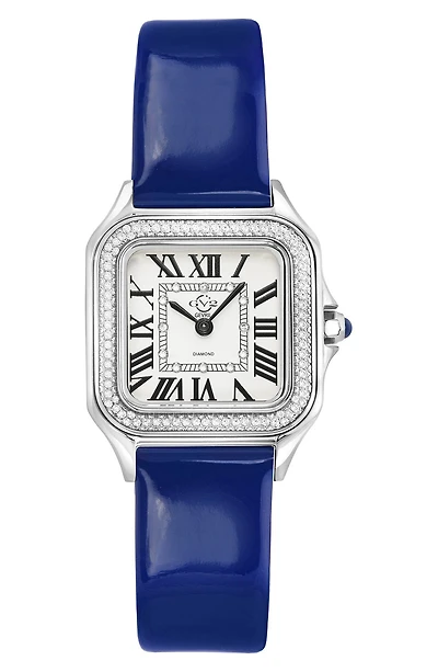 Women's Vanderbilt Diamond Leather Strap Watch, 47mm - 0.038 ctw