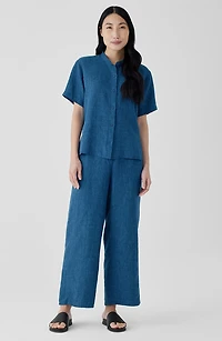 Organic Linen Ankle Wide Leg Pants