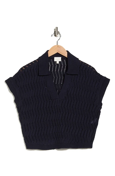 V-Neck Polo Sweater