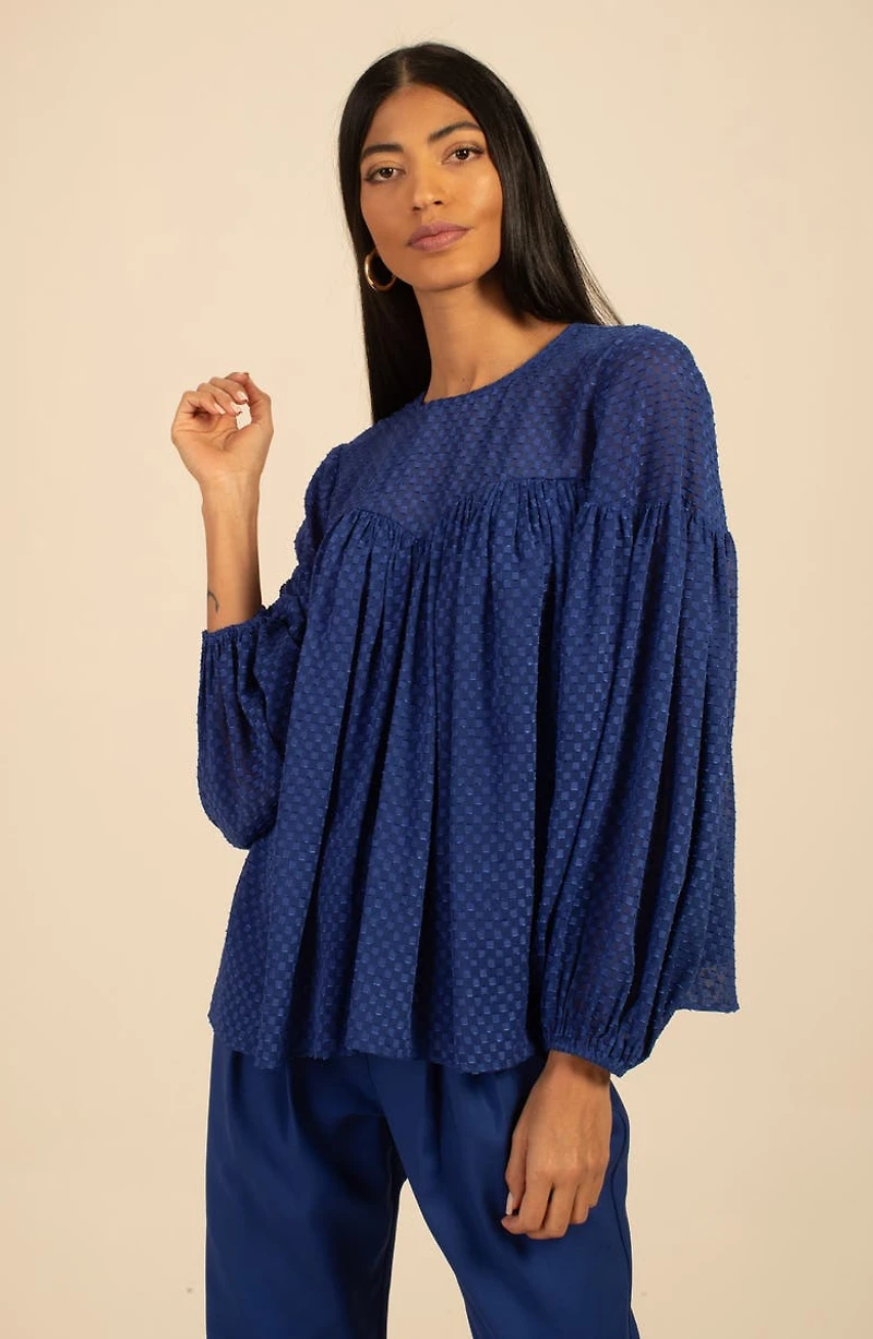 Clip Dot Georgette Top