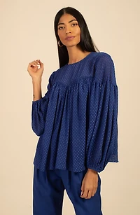 Clip Dot Georgette Top