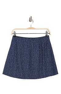 Ditsy Cotton Blend Miniskirt