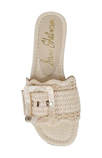 Bambi Raffia Buckle Slide Sandal