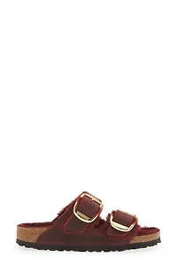 Arizona Big Buckle Genuine Shearling Lined Sandal