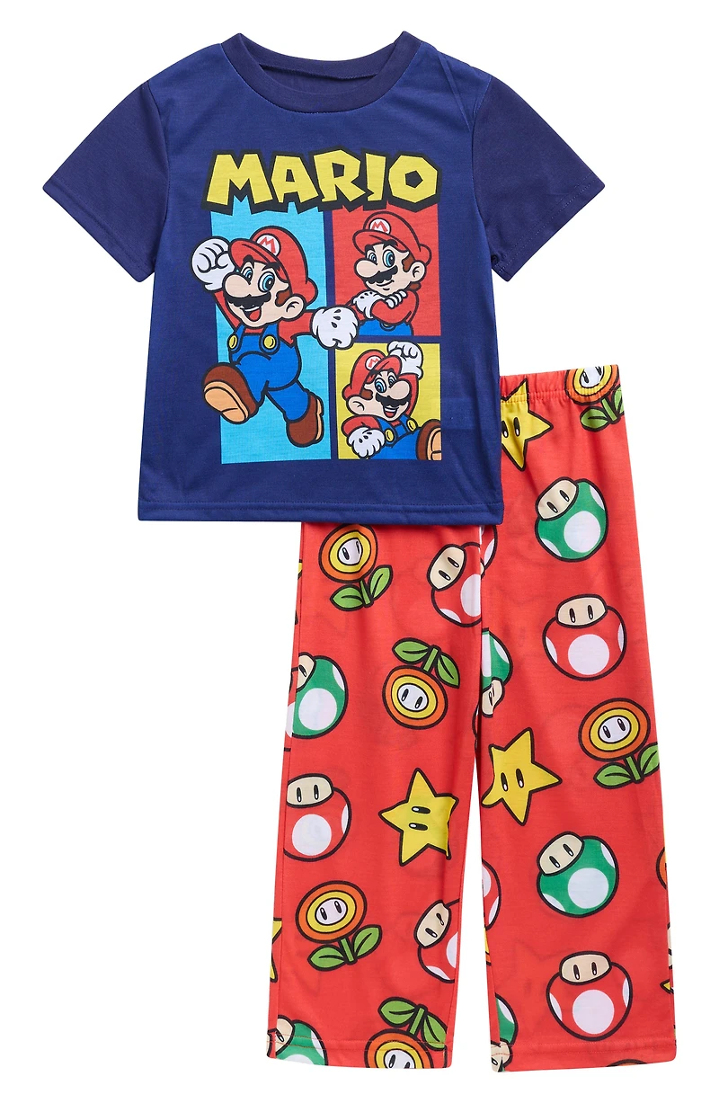 Kids' Super Mario Short Sleeve Pajamas