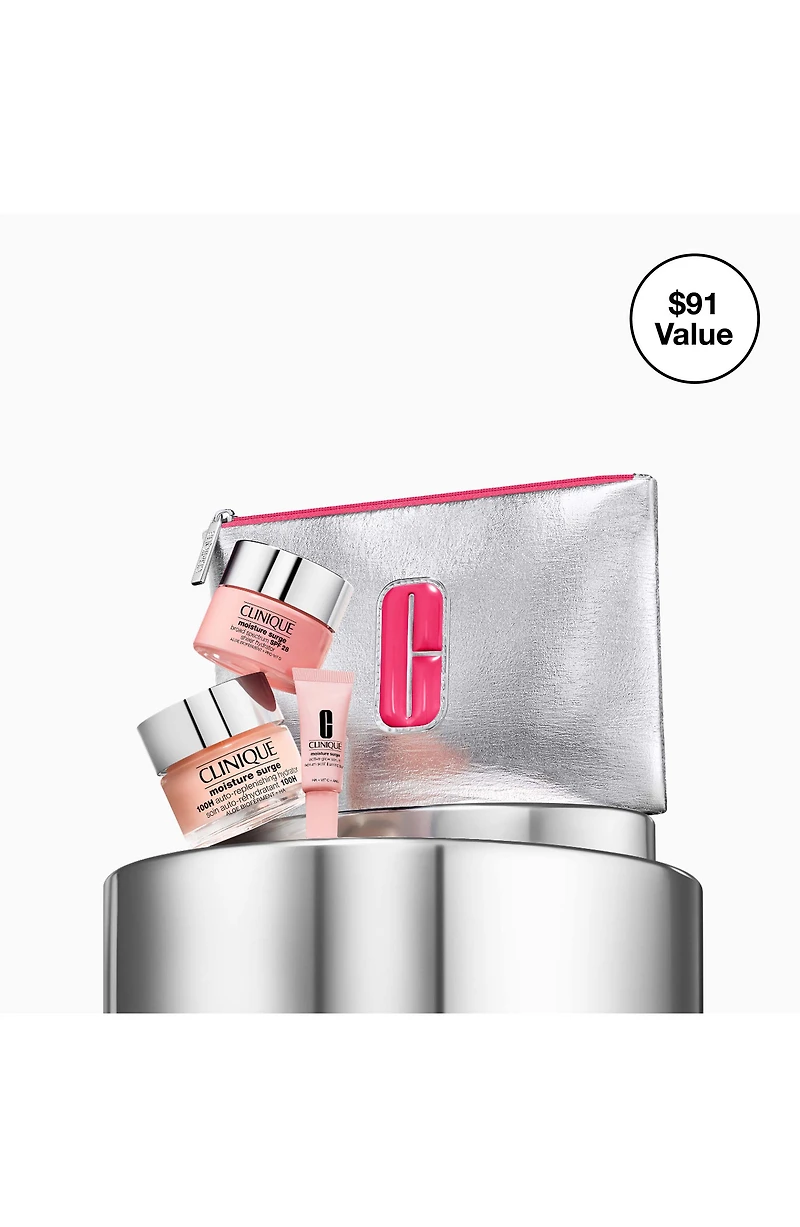 Glow from AM to PM Moisture Surge Skincare Gift Set $91 Value