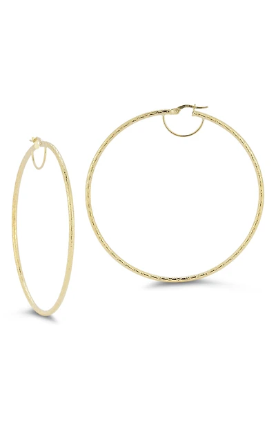14K Gold 63mm Hoop Earrings