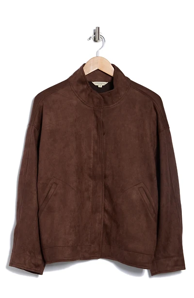 Faux Suede Zip Jacket