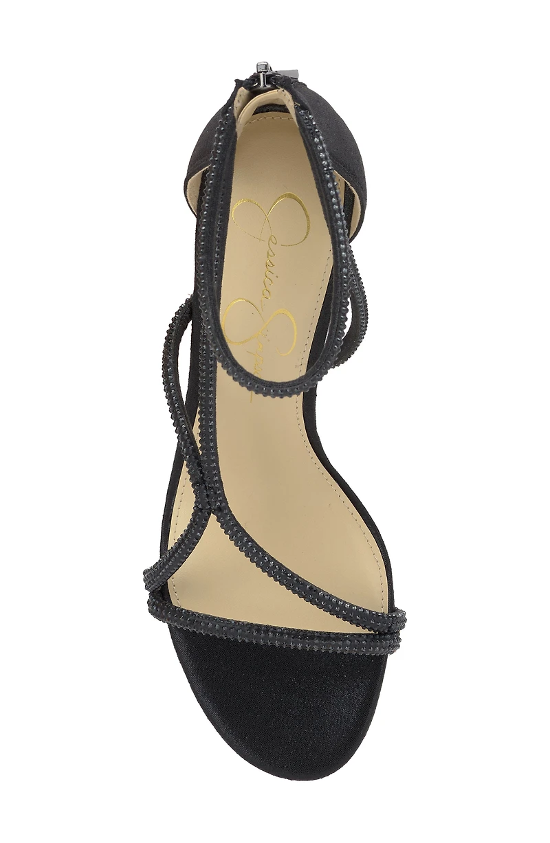 Shiny Ankle Strap Sandal