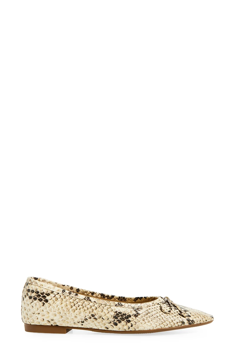 Arissa Snakeskin Embossed Ballet Flat
