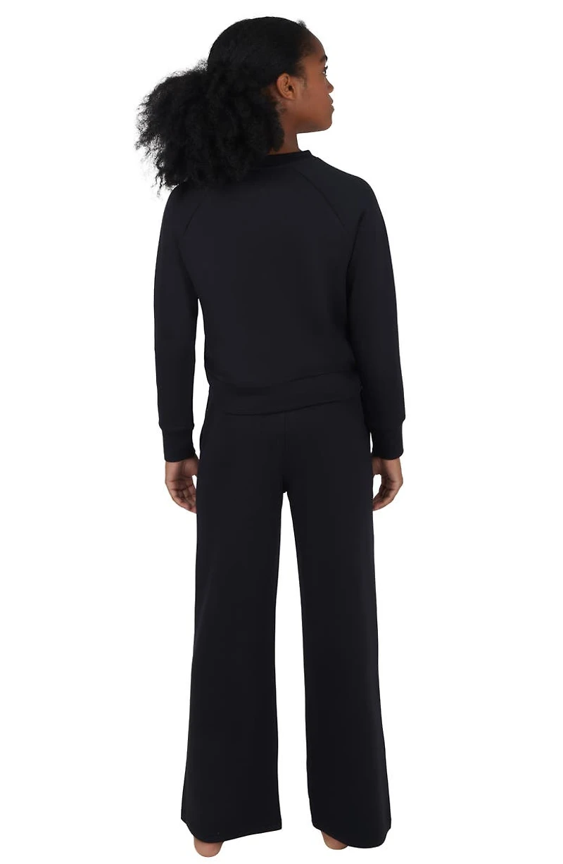 Kids' Scuba Knit Sweatshirt & Wide Leg Pants Set