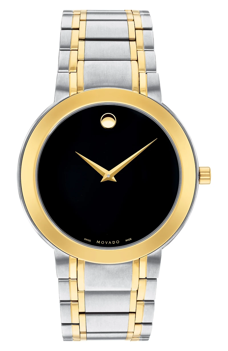 Portfolio Two-Tone Stainless Steel Swiss Quartz Bracelet Watch, 40mm