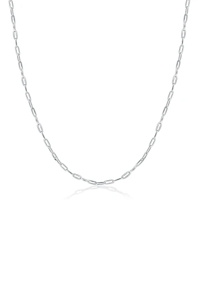Sterling Silver Paperclip Chain Necklace