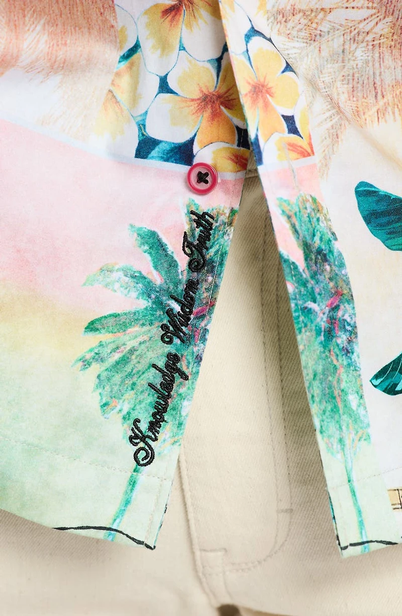 Boone Short Sleeve Cotton Button-Up Shirt