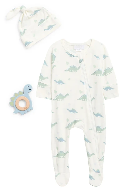 Dino Family Footie, Hat & Teether Set