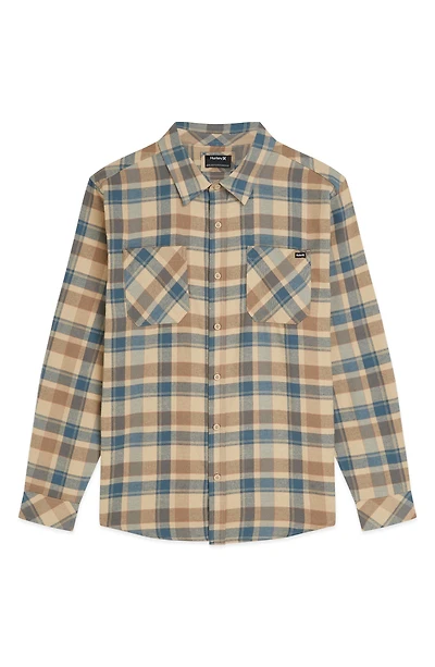 Plaid Flannel Button-Up Shirt
