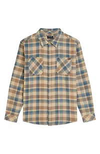 Plaid Flannel Button-Up Shirt