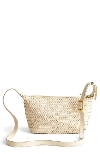 The Sling Woven Leather Crossbody Bag