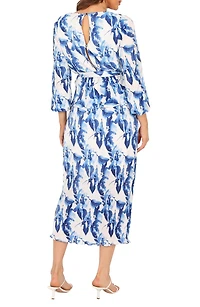 Minelli Floral Plissé Wrap Top