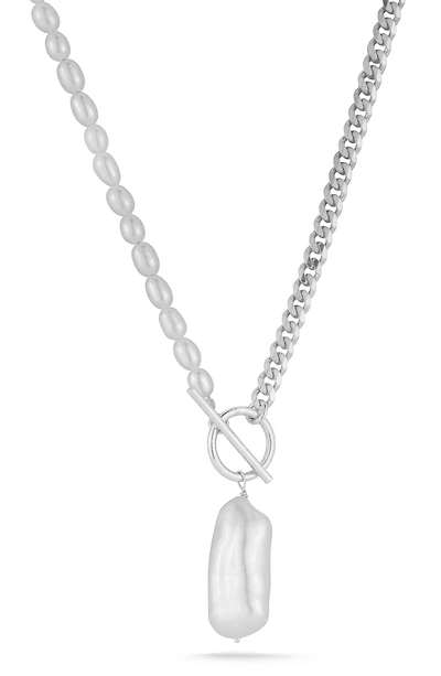 Cultured Freshwater Pearl Toggle Necklace