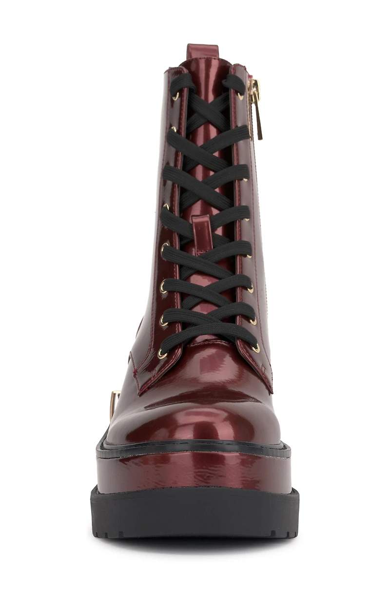 Imelda Lace-Up Platform Moto Bootie