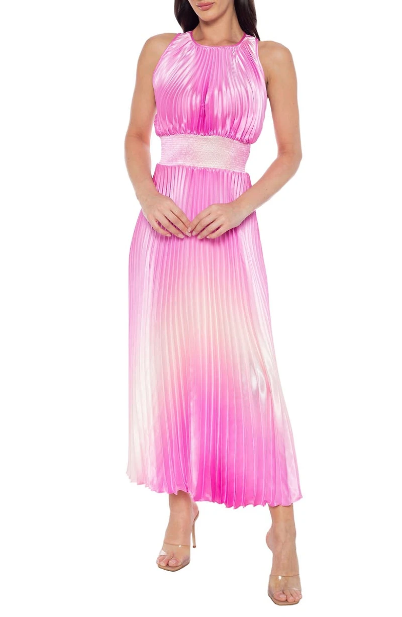 Sleeveless Pleated Maxi Dress
