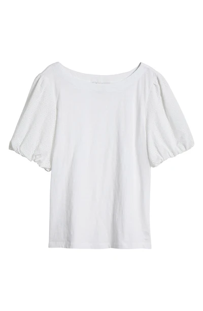 Eyelet Puff Sleeve Organic Cotton Top