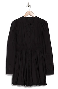 Bubble Hem Long Sleeve Minidress