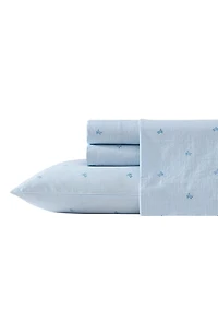 Turtle Gingham 3-Piece Cotton Sheet Set