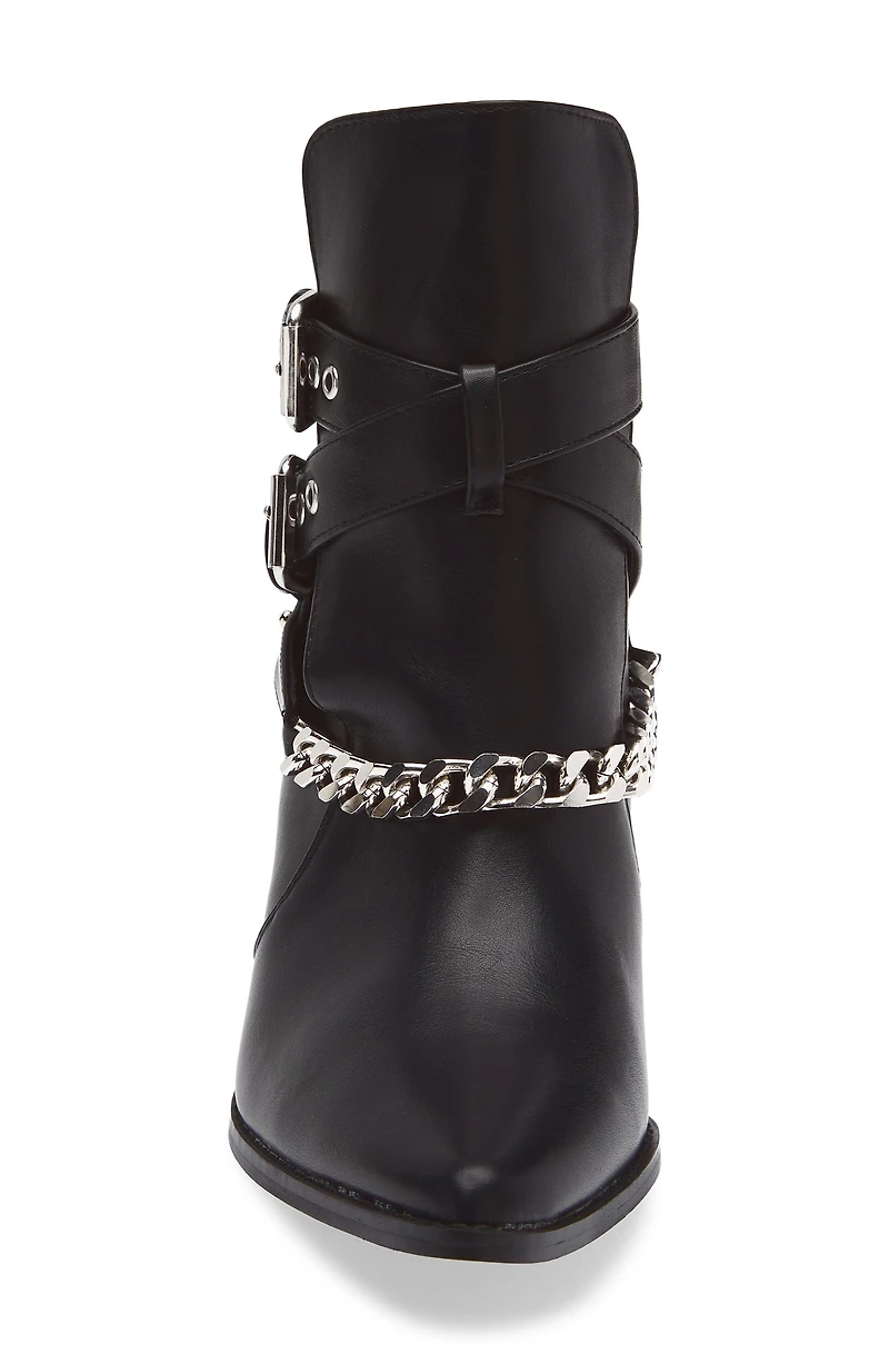 Jill Buckle Chain Trim Bootie