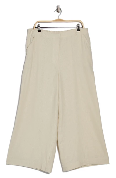 Linen Blend Wide Leg Pants
