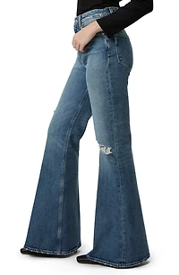 Charlie Ripped Super High Waist Flare Jeans