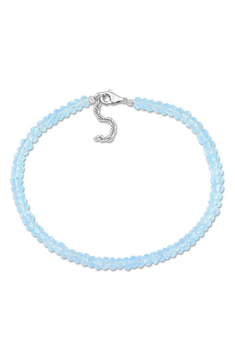 Sky Blue Topaz Beaded Bracelet
