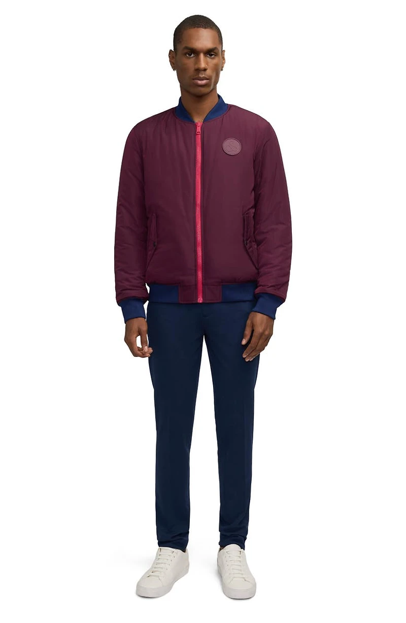 Evlon Reversible Faux Shearling Bomber Jacket