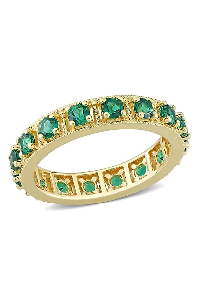 Lab Created Emerald Eternity Ring