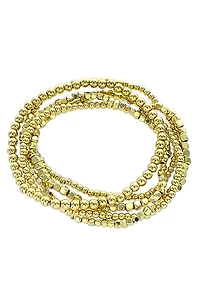 Set of 5 Beaded Stretch Bracelets