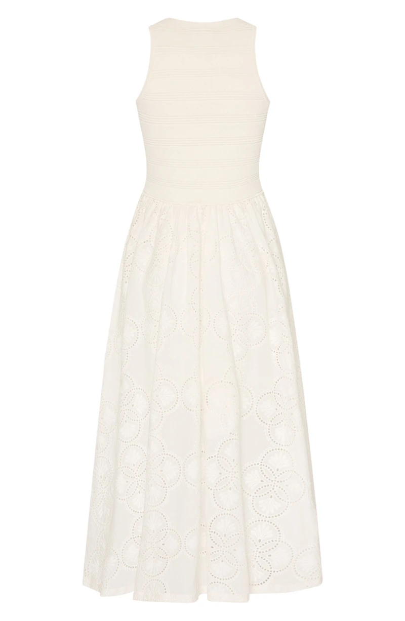 Mixed Media Midi Dress