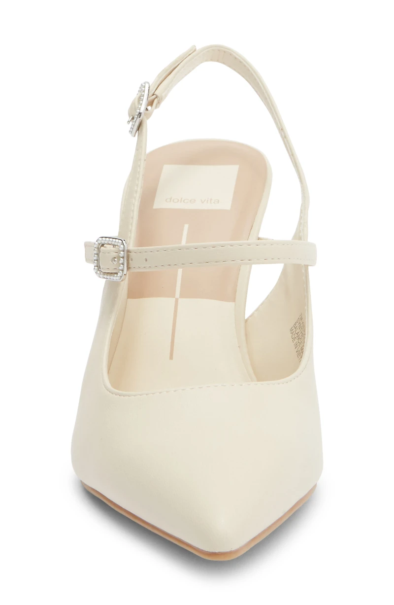Kieran Pearl Buckle Slingback Pump