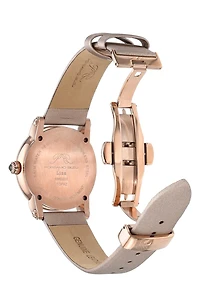 Liza Automatic Satin Leather Strap Watch, 38mm