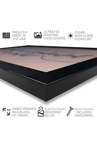 Kitty Bath Time Pink Framed Wall Art